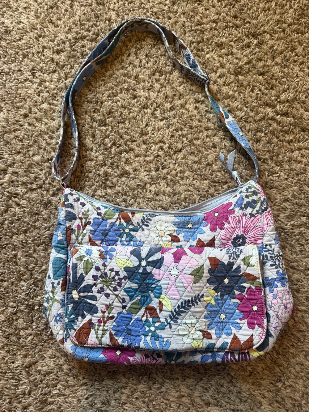 Vera Bradley Quilted Floral Crossbody Shoulder Bag